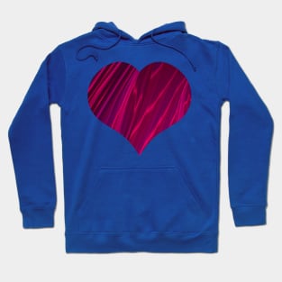 Fractal Romance and Love Heart Series Satin Fuchsia Kisses Hoodie